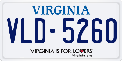 VA license plate VLD5260