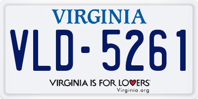 VA license plate VLD5261