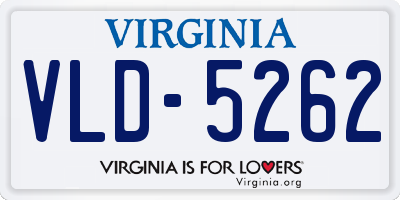 VA license plate VLD5262