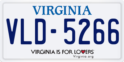 VA license plate VLD5266