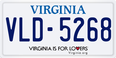VA license plate VLD5268