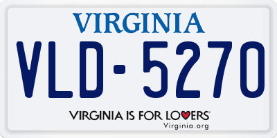 VA license plate VLD5270