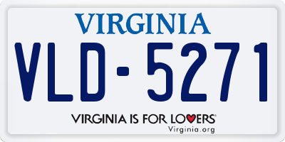 VA license plate VLD5271