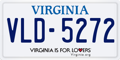 VA license plate VLD5272