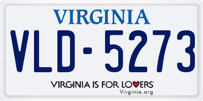 VA license plate VLD5273