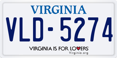 VA license plate VLD5274