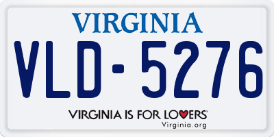 VA license plate VLD5276