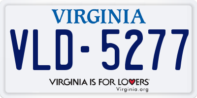 VA license plate VLD5277
