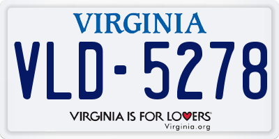 VA license plate VLD5278