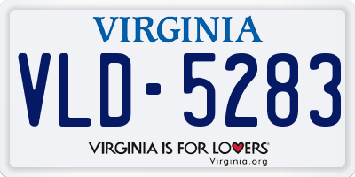 VA license plate VLD5283