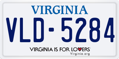 VA license plate VLD5284