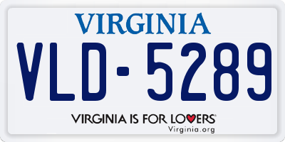 VA license plate VLD5289