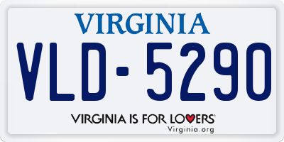 VA license plate VLD5290