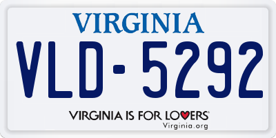 VA license plate VLD5292