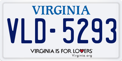 VA license plate VLD5293