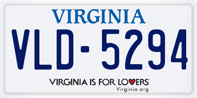 VA license plate VLD5294