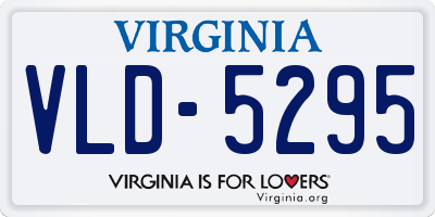 VA license plate VLD5295