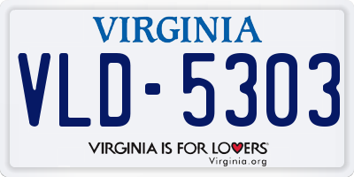 VA license plate VLD5303