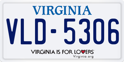 VA license plate VLD5306