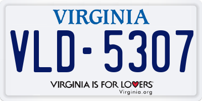 VA license plate VLD5307