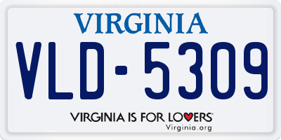 VA license plate VLD5309