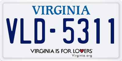 VA license plate VLD5311