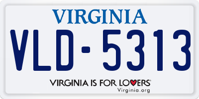 VA license plate VLD5313