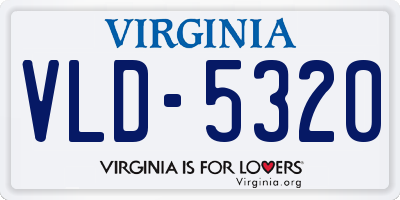 VA license plate VLD5320