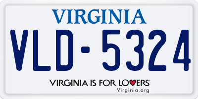 VA license plate VLD5324