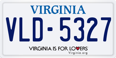 VA license plate VLD5327