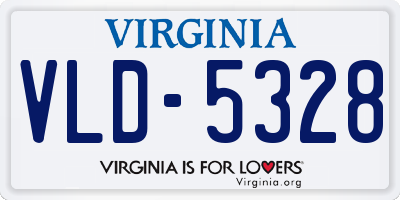 VA license plate VLD5328