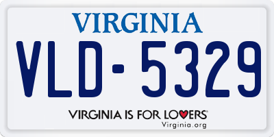 VA license plate VLD5329