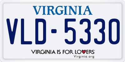 VA license plate VLD5330