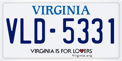 VA license plate VLD5331