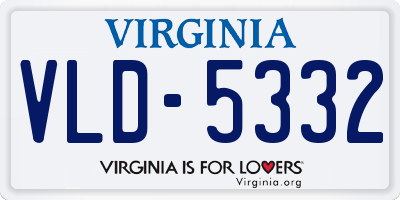 VA license plate VLD5332