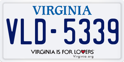 VA license plate VLD5339