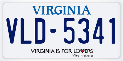 VA license plate VLD5341