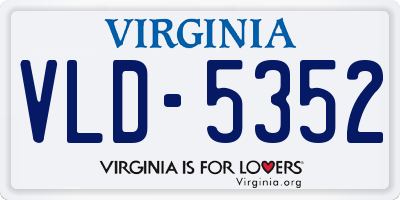 VA license plate VLD5352