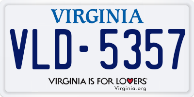 VA license plate VLD5357