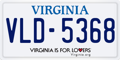 VA license plate VLD5368
