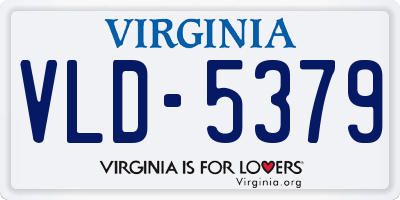 VA license plate VLD5379
