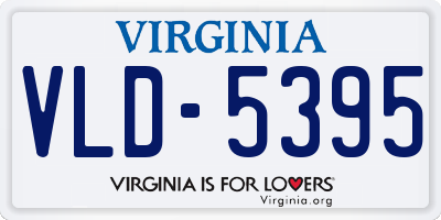 VA license plate VLD5395