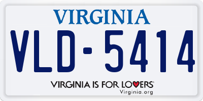 VA license plate VLD5414