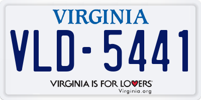 VA license plate VLD5441