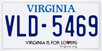 VA license plate VLD5469