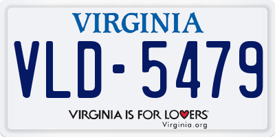 VA license plate VLD5479