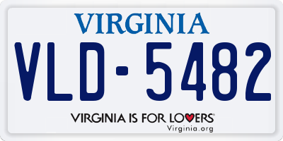 VA license plate VLD5482