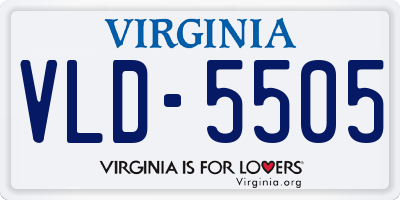 VA license plate VLD5505