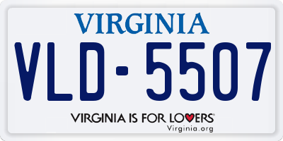 VA license plate VLD5507