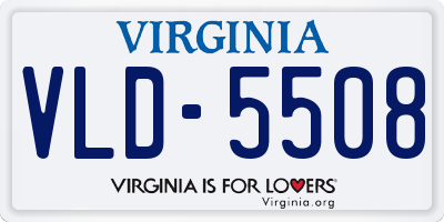 VA license plate VLD5508